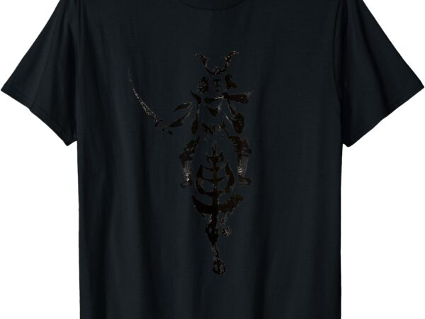 Minimalist shogun feudal japan samurai ink art t-shirt