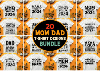 Mom Dad T-Shirt Design Bundle