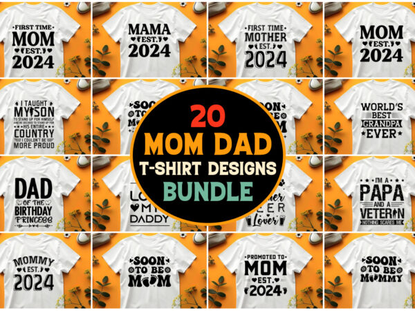 Mom dad t-shirt design bundle