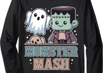 Monster Mash Halloween Funny Monster Spooky Kid Boy Girl Long Sleeve T-Shirt