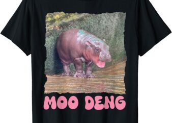 Moo Deng 2024 Moo Deng Moo Deng Cute Baby Hippo T-Shirt