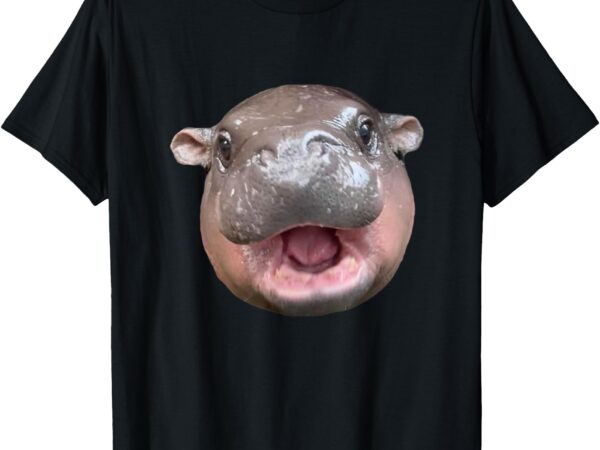 Moo deng bouncy pig the cute baby hippo face t-shirt