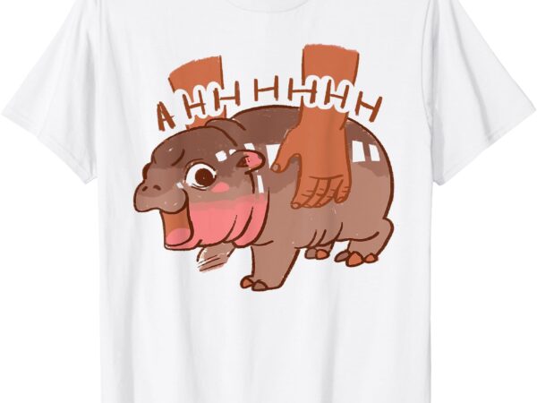 Moo deng bouncy pig in thai picture the cute baby hippo t-shirt