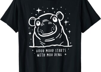 Moo Deng Good Mood Minimalist T-Shirt