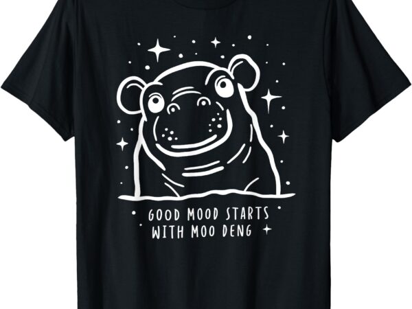 Moo deng good mood minimalist t-shirt