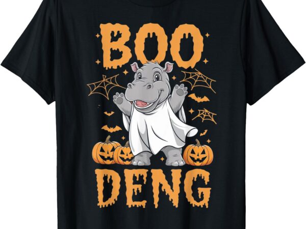 Moo deng halloween cute baby pygmy hippo t-shirt