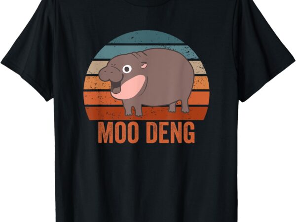 Moo deng baby hippo zoo baby hippo vintage t-shirt