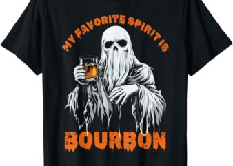 My Favorite Spirit Is Bourbon Halloween Ghost Costume T-Shirt