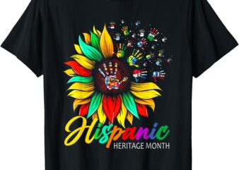 National Hispanic Heritage Month Sunflower All Countries T-Shirt