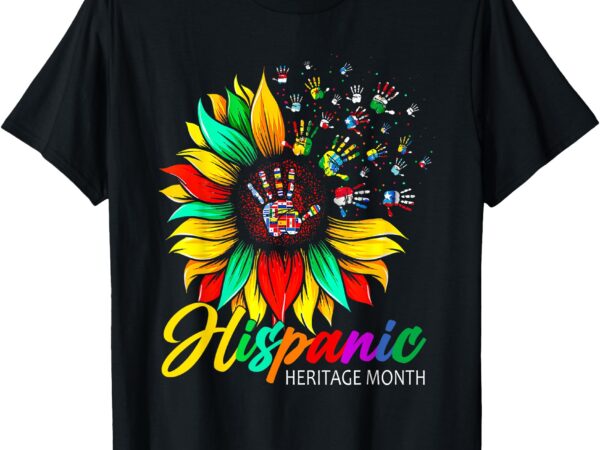 National hispanic heritage month sunflower all countries t-shirt