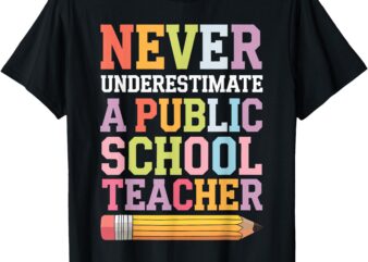 Never Underestimate a Public School Teacher Harris Walz 2024 T-Shirt