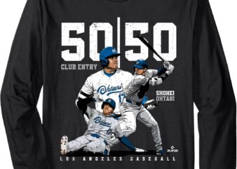 Ohtani Historic 50-50 Club Entry Shohei Ohtani MLBPA Long Sleeve T-Shirt