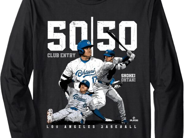 Ohtani historic 50-50 club entry shohei ohtani mlbpa long sleeve t-shirt