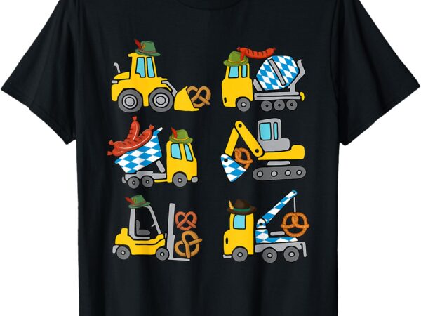 Oktoberfest construction vehicles german boys kids t-shirt