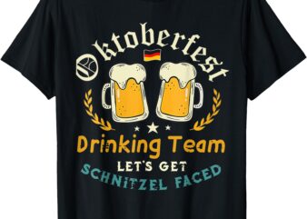 Oktoberfest Lets Get Schnitzel Funny German Beer Men Women T-Shirt