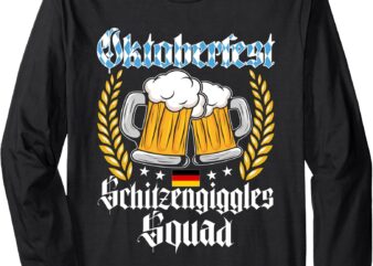 Oktoberfest Schnitzengiggles Squad Long Sleeve T-Shirt