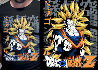 SON GOKU DRAGON BALL TSHIRT DESIGN BUNDLE PART #11 NO 1