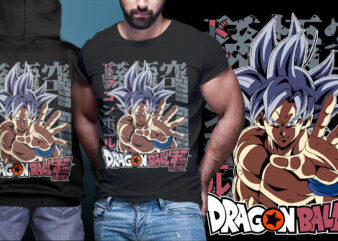 Son goku dragon ball tshirt design bundle part #11 no 2 PNG PSD