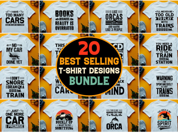 Pod best selling t-shirt design bundle