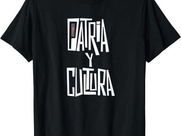 Patria y cultura puerto rico black t-shirt