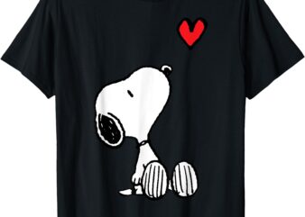 Peanuts Heart Sitting Snoopy T-Shirt