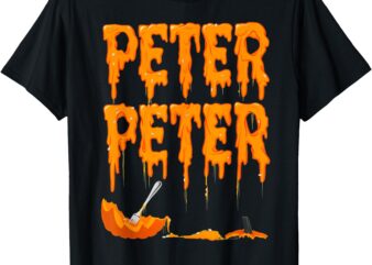 Peter Pumpkin Costume Eater For Couples Matching Halloween T-Shirt