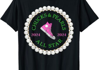 Pink and Green Chucks and Pearls All Stars T-Shirt