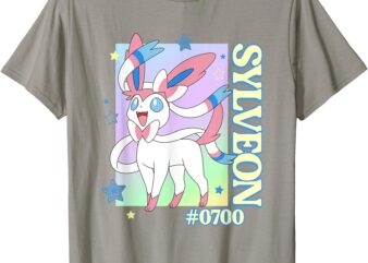 Pokémon Sylveon #0700 Happy Colorful Portrait T-Shirt