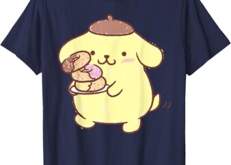 Officially Licensed Sanrio Apparel Pompompurin Donuts T-Shirt