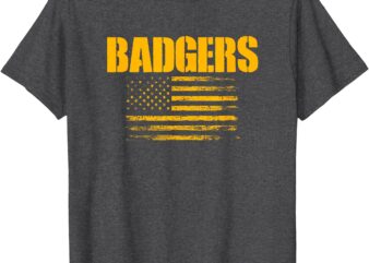 Prescott Badgers USA Flag Pride T-Shirt