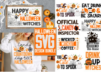 Halloween T-Shirt Design Bundle, Halloween T-Shirt Design Bundle Quotes,Halloween Mega T-Shirt Design Bundle, Happy Halloween T-shirt Design