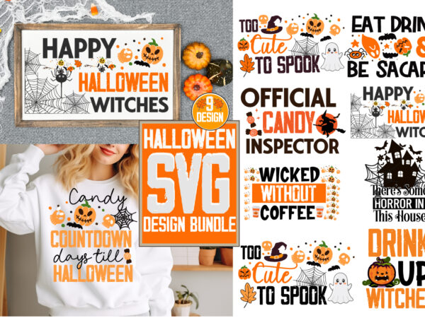 Halloween t-shirt design bundle, halloween t-shirt design bundle quotes,halloween mega t-shirt design bundle, happy halloween t-shirt design