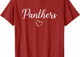 Princeton Panthers Above Small Heart T-Shirt