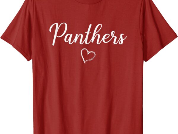 Princeton panthers above small heart t-shirt