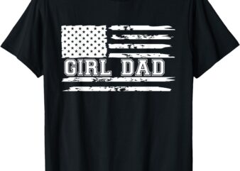 Proud Dad Of Girls Father of Girls For Dad Xmas Fathers Day T-Shirt