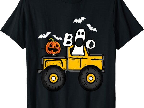 Pumpkin toddler halloween for monster truck lover t-shirt