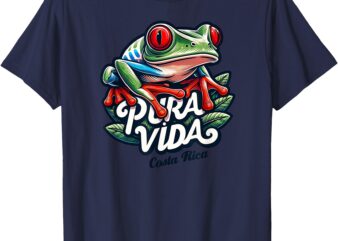 Pura Vida Costa Rica Red-Eyed Tree Frog T-Shirt