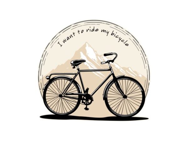 Ride my bicycle t shirt design online