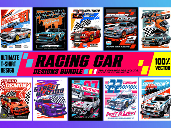 Racing car designs bundle