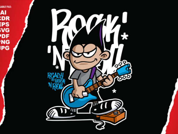 Ready to rock n roll t shirt design online