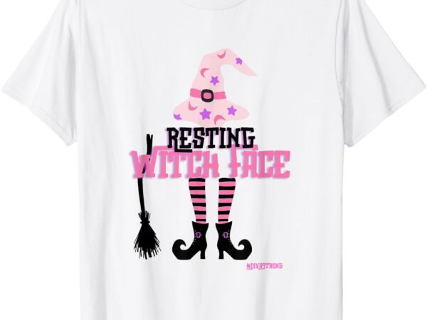 Resting witch face halloween broomstick t-shirt