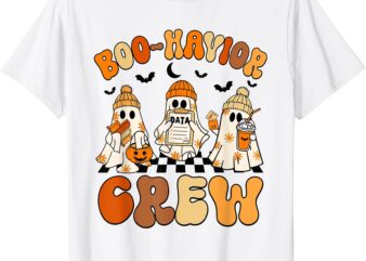 Retro Boo-Havior Crew Behavior Analyst Halloween ABA RBT T-Shirt