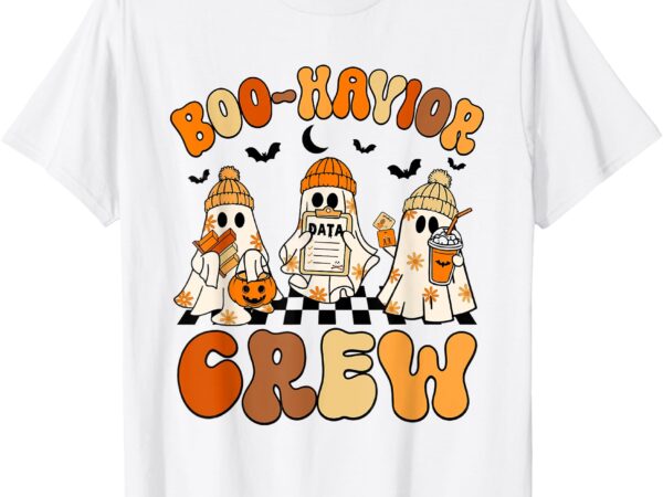 Retro boo-havior crew behavior analyst halloween aba rbt t-shirt