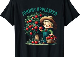 Retro Johnny Appleseed Costume Apple Day Sept 26 Vintage T-Shirt