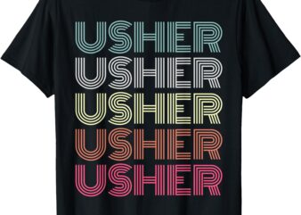 Retro Usher First Name Personalized In My Usher Era T-Shirt