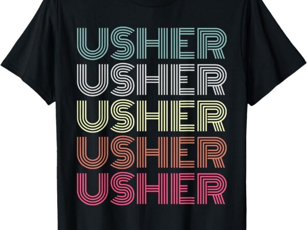 Retro usher first name personalized in my usher era t-shirt