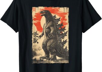 Retro Vintage Japanese Art Legendary Rare Kaiju T-Shirt