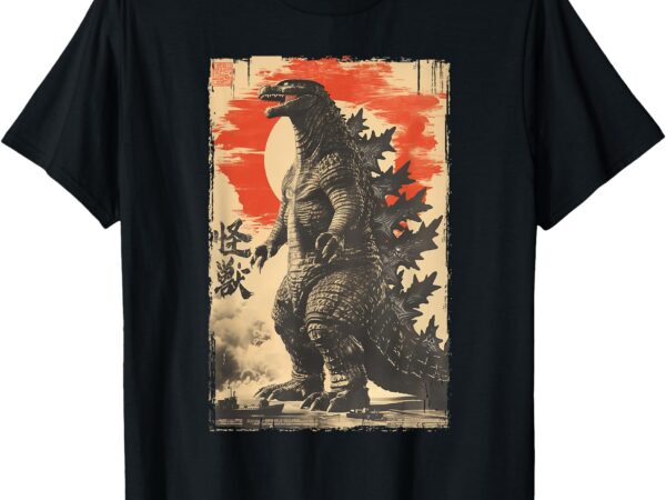 Retro vintage japanese art legendary rare kaiju t-shirt