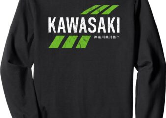 Retro Vintage KAWASAKI Green City for Men or Women Sweatshirt