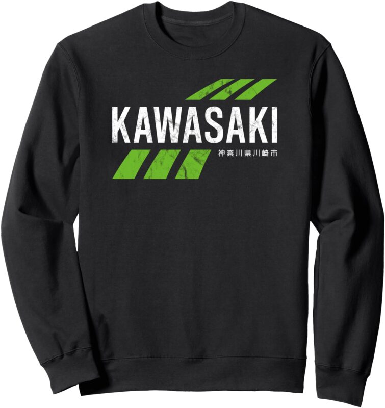 Retro Vintage KAWASAKI Green City for Men or Women Sweatshirt